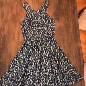 Dark blue and teal dress